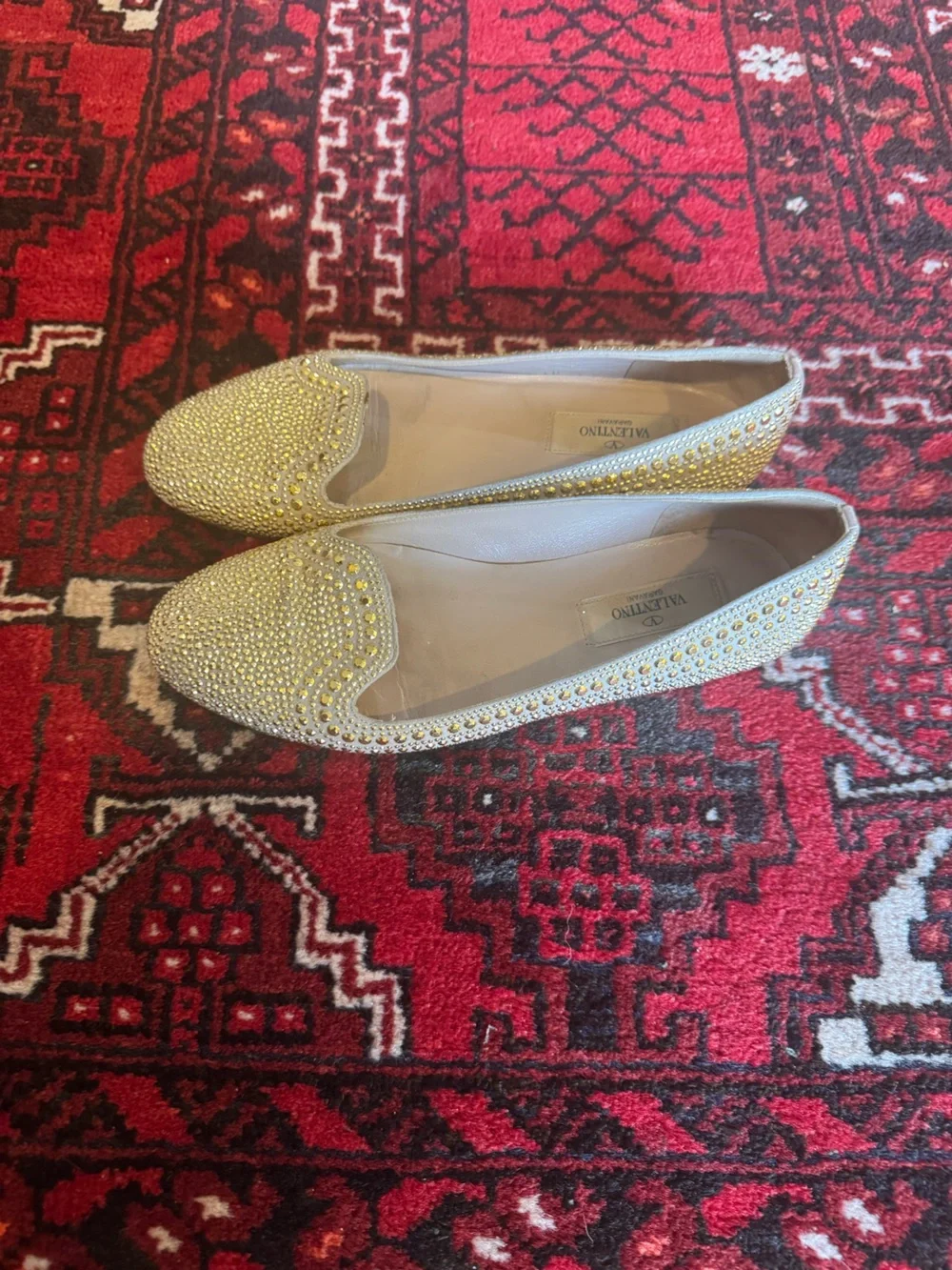 Valentino Garavani Glam Micro-Rockstud Ballet Flat
